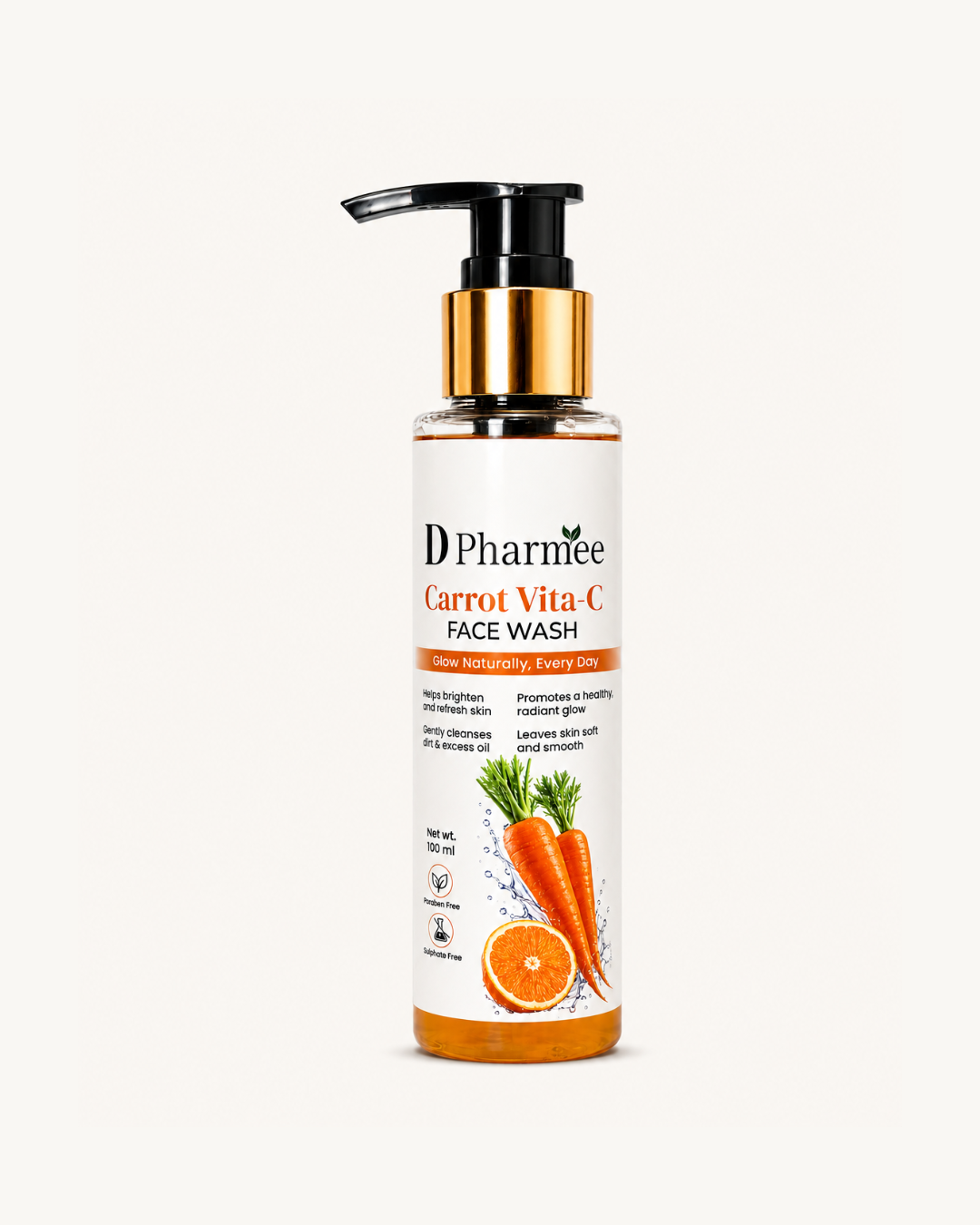 D Pharmee Carrot Vita-C Face Wash (100ml)