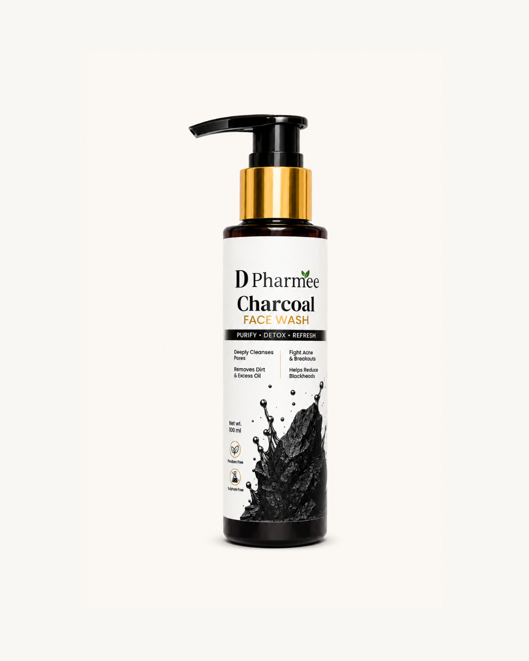 D Pharmee Charcoal Face Wash (100ml)