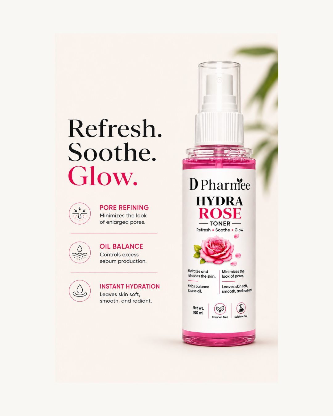 D Pharmee Hydra Rose  Toner (100ml)