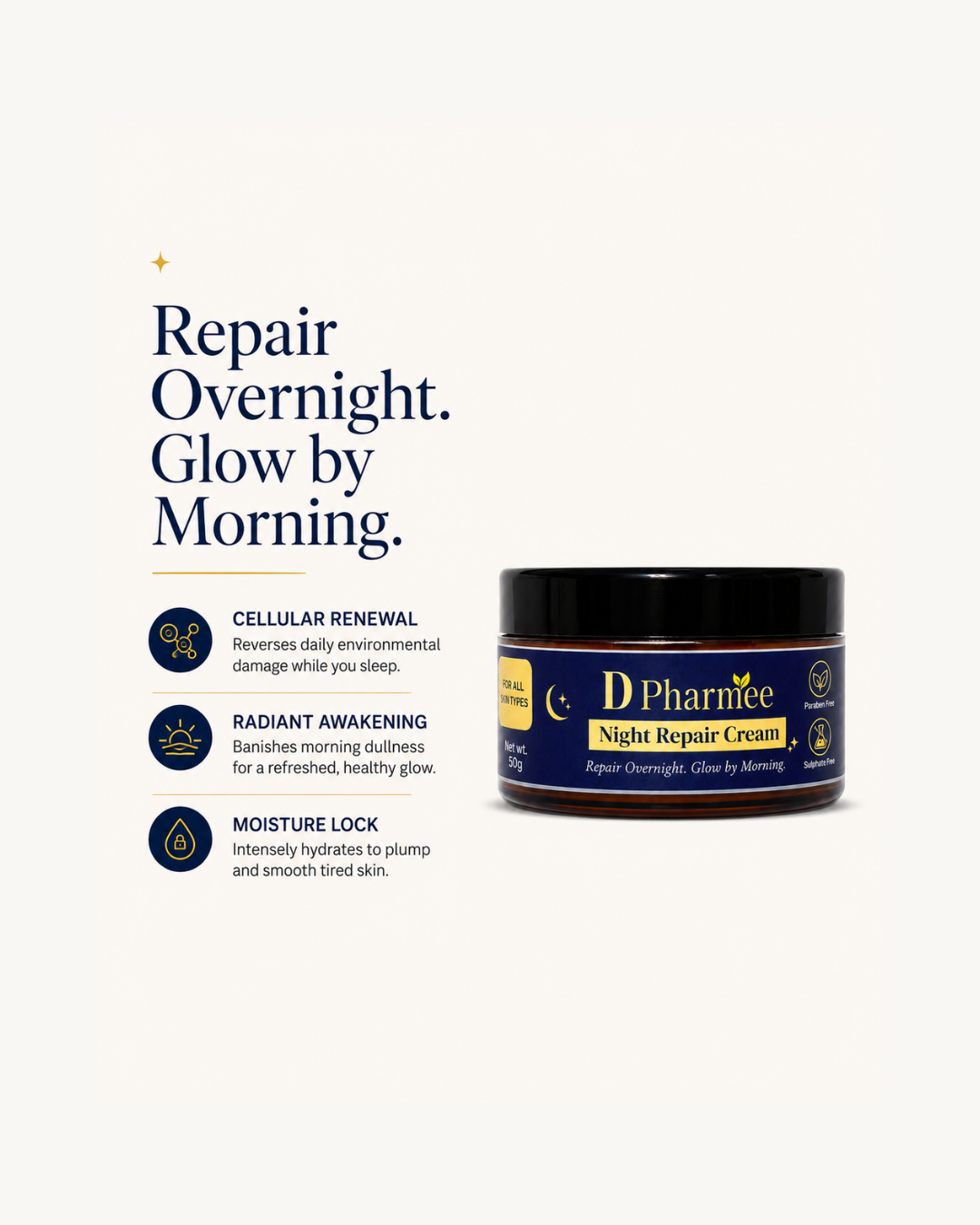 D Pharmee Night Repair Cream (50g)